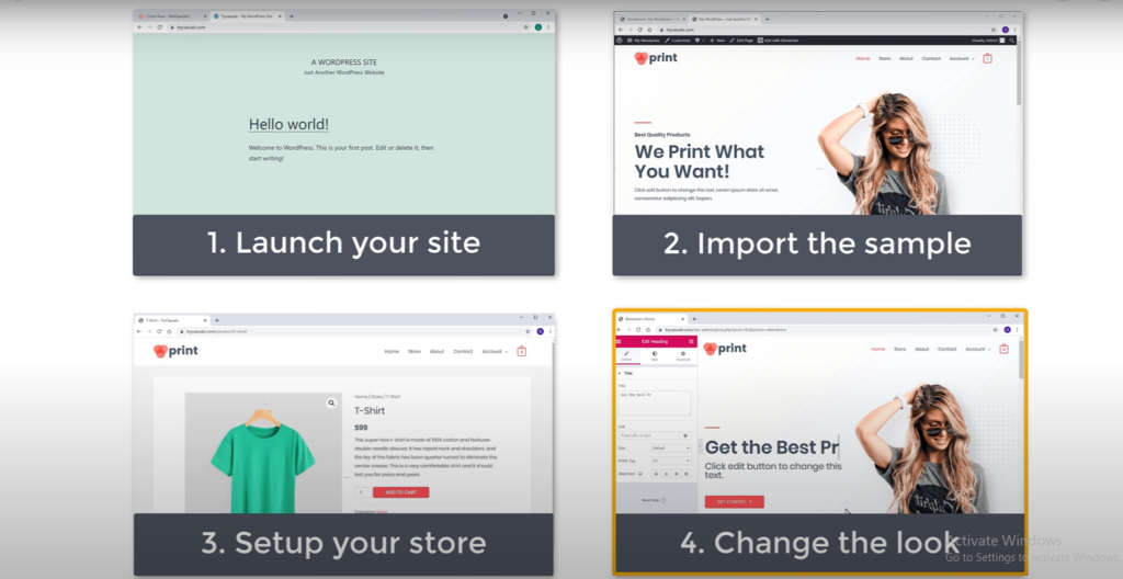 We are going to make our e-commerce site in just four parts.